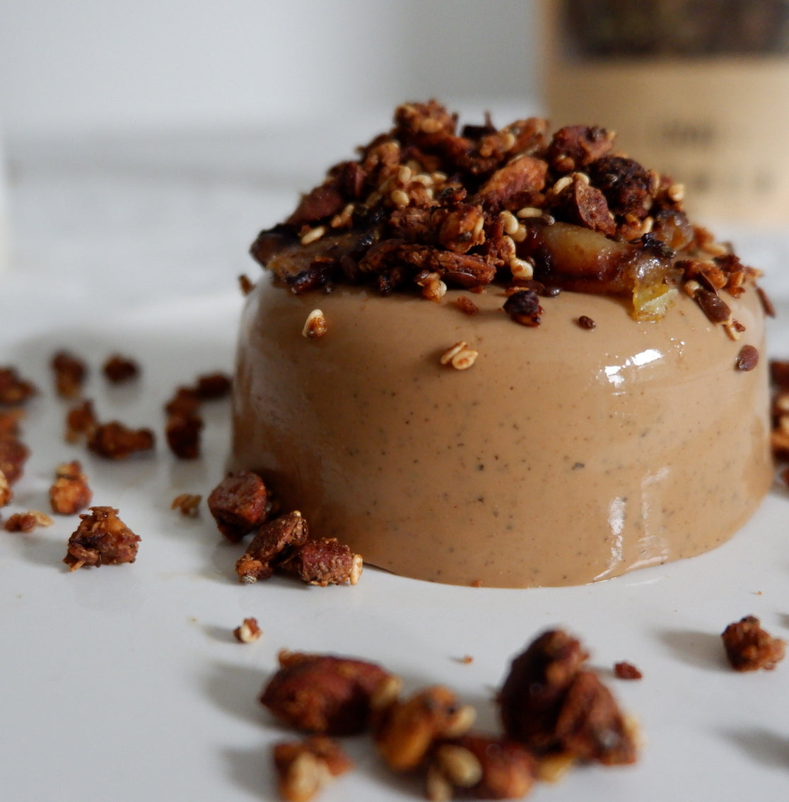 Chai Infused Panna Cotta with Grilled Pear and Chai Spiced Dukkah Recipe